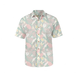 เสื้อเชิ้ตฮาวายชาย คอจีน ลายพิมพ์ สวมใส่สบาย ระบายอากาศได้ดี ผ้าลินินสั่งทำพิเศษสำหรับฤดูร้อน ODM ลดราคา - Product Image 1