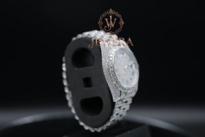 Reloj de Diamantes Moissanite de Lujo y Calidad Premium para Fiestas, Bodas y Uso Diario, Disponible a Precio de Exportación - Product Image 2