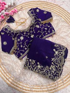 Indian Boutique Stylish Fancy Fendy Satin Saree <b>Blouse</b> with Ethnic Design Party & Wedding Soft Fabric Latest Trendy Women's Wear - Product Image 3