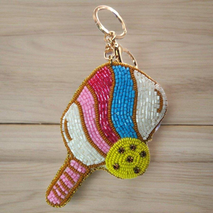 Luxury Eco-Friendly Handmade Embroidery Dog Bag Carabiner Keychain Charms Fashion Crystal Beads Ornaments Leaves Pattern Cartoon - Product Image 1