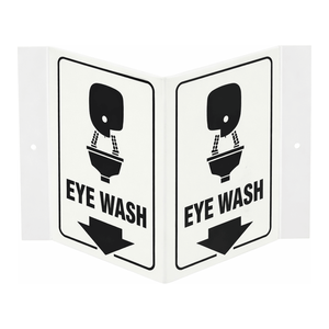 Señal de Seguridad para Lavaojos de PVC de Alta Visibilidad Brady, Impresa con UV, para Montar en la Pared, para Laboratorios - Product Image 1