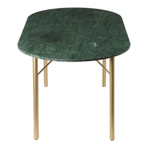 Designer Marble Coffee <b>Table</b> with Geometric <b>Iron</b> Base for Premium Hospitality Furniture - Product Image 3