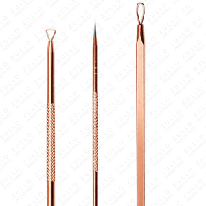 Professional 3 Piece Stainless Steel Blackhead Remover Kit Acne Extractor <b>Tools</b> for Facial Blemish and Pore Care - Product Image 6