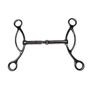 Bocado de acero inoxidable para caballo con diseño de asa de lazo para equipo de equitación, boquilla metálica duradera, bocados para caballo 2026 en venta - Product Image 1