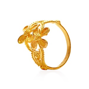 Anillo de Flor Color Oro Premium para Mujer, Diseño Floral Calado, Ligero, para Uso Diario, Joyería de Moda - Product Image 2