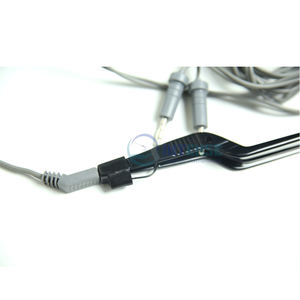 Pinces bipolaires à baïonnette en acier inoxydable de qualité supérieure, antiadhésives, isolées, angulées à 45 degrés, manuelles, réutilisables, chirurgicales, médicales - Product Image 5