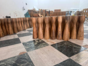 Portavelas de madera tallado a mano en bloque de madera | Arte del patrimonio | Paquete de 1 para artículo de decoración del hogar de Diwali - Product Image 4