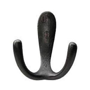 Crochet mural décoratif robuste en laiton pour manteaux et vêtements, avec 2 crochets, couleur personnalisable, design gain de place - Product Image 5