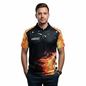 Camisetas Polo de Dardos con Diseño de Moda, Sublimadas, de Poliéster Estampado, con Cierre - Product Image 6