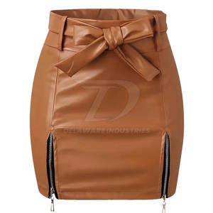 Jupe en cuir véritable coupe ajustée taille haute style court, idéale pour les tenues décontractées, le bureau, les soirées ou les sorties nocturnes – Tendance - Product Image 6