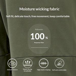 Pantalones Deportivos para Hombre, Color Verde Oliva, Cintura Elástica, Secado Rápido, Tejido de Punto, para Otoño - Product Image 2