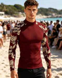 Camiseta de Protección Solar para Hombre, Manga Larga, Protección UV UPF 50, Elástica, Ajuste Holgado, para Natación y Buceo - Product Image 2