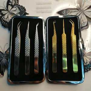 Vired Impex Vente Chaude Pince à Cils en Acier Inoxydable à Pointe en Fibre, Dentelée, Antistatique, Durable, Précision Fine 8-20mm, Logo Personnalisé - Product Image 1