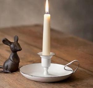 Support de bougie conique en fer forgé de style vintage, en acier doux, décoration de maison de style farmhouse - Product Image 2