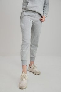Ensemble sweat à capuche et pantalon de jogging gris chiné pour femme, personnalisable avec logo, vente en gros, fabricant d'ensembles de sweats à capuche pour femme - Product Image 3