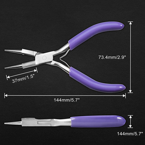 High Quality Carbon Steel Jewelry Making Pliers Beading Flat Wire Side <b>Cutters</b> Pliers Precision Control <b>Ring</b> Making Pliers - Product Image 6