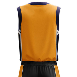 Conjunto de Uniforme de Baloncesto Personalizado, Camiseta sin Mangas con Cuello en V y Pantalones Cortos con Cintura Elástica, Poliéster que Absorbe la Humedad, Unisex para Adultos - Product Image 2