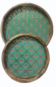 Plateau de service en résine peint à la main avec base antidérapante, modèle imperméable pour un transport sûr des aliments lors d'événements de restauration en Inde - Product Image 4