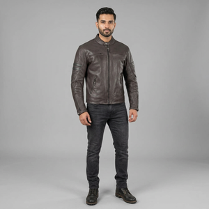 2026 Stylish Breathable Vintage Style Mens Genuine <b>Leather</b> <b>Jacket</b> Custom Motorbike Black for Autumn - Product Image 1