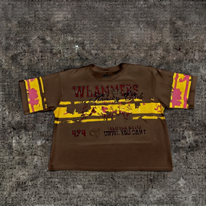 Camiseta Oversize Personalizada con Lavado Ácido para Hombre, Estampado Gráfico Vintage, Algodón, Estilo Urbano, Estampado Puff, Tejido Pesado, Fabricante OEM - Product Image 3
