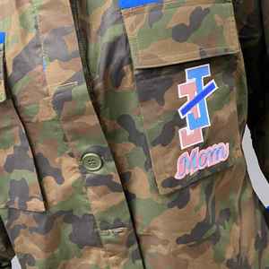 Veste camouflage Jack and Jill pour femme, manteau utilitaire boutonné, logo personnalisé, OEM en gros - Product Image 2