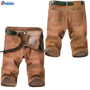 กางเกงยีนส์ขาสั้นผู้ชายสั่งทำ กางเกงยีนส์ขาสั้นผู้ชายแฟชั่นสตรีทแวร์ฤดูร้อนทรงตรงหลวม กางเกงยีนส์ขาสั้นสำหรับผู้ชาย - Product Image 5