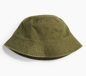 Chapeaux de pêcheur pour hommes en coton vintage lavé vert armée personnalisés - Product Image 1