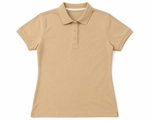 Premium <b>Women</b> Polo T-<b>Shirt</b> 100% Cotton 180 GSM <b>Khaki</b> Beige Bulk Wholesale Custom Logo Export Supplier - Product Image 1