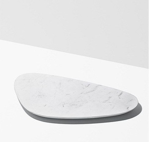 Abstract <b>Black</b> Marble Decorative <b>Tray</b> Artistic Shape Stone <b>Serving</b> <b>Tray</b> Luxury Coffee Table Display <b>Tray</b> Modern Home Decor best - Product Image 3