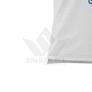 Custom Men's <b>White</b> Soccer Jersey V-Neck Short Sleeve Sublimated Print Moisture Wicking Mesh 100% Polyester Adult Sports Apparel - Product Image 2