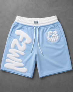 Shorts de sport décontractés pour hommes, taille mi-haute, écologiques, en polyester épais, nouveau style, style hip-hop, couleur unie, pour la plage - Product Image 1