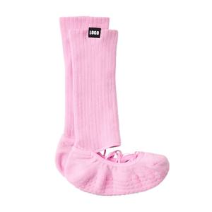Calcetines Deportivos Personalizados Color Rosa para Mujer, con Tiras Antideslizantes, para Yoga, Pilates y Fitness - Product Image 1