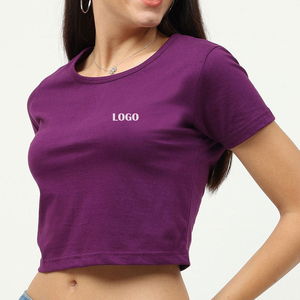 ผู้ผลิตจากปากีสถาน เสื้อยืดครอปพิมพ์ลายตามสั่ง ผ้าฝ้าย 100% เสื้อยืดลำลองสำหรับผู้หญิง ระบายอากาศได้ดี เหมาะสำหรับเป็นของขวัญในช่วงฤดูร้อน - Product Image 5