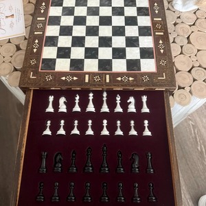 Eco-Friendly Customized Handmade Woody <b>Chess</b> <b>Set</b> High Quality Lightweight Modern Design Living Room Wedding Gift - Product Image 1
