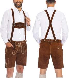 Costume bavarois en cuir pour homme en gros avec personnalisation – Tenue en cuir pour l'Oktoberfest – Vêtement traditionnel allemand pour festival - Product Image 1