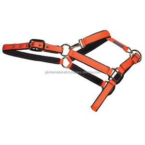 Suministros de equipo ecuestre de Carreras de Caballos de alta calidad con logotipo personalizado Halter de caballo de nailon con forro negro y herrajes de níquel - Product Image 5