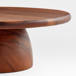 ฐานวางเค้กทรงวงรีไม้สัก - งานฝีมือพรีเมียมขายส่ง - Product Image 3