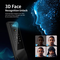 Cerradura Inteligente Tuya con Reconocimiento Facial 3D, Cámara de Seguridad WiFi con Mirilla, Videoportero y Cerrojo para Residencias PST-DDL9-TY