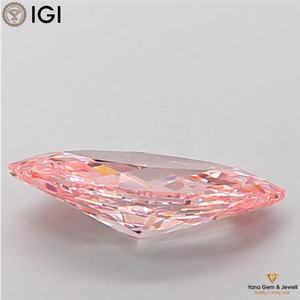 Diamant de laboratoire CVD certifié IGI, 2,00 carats, clarté VS1, couleur rose vif fantaisie, taille marquise, pour une bague de fiançailles mémorable - Product Image 5