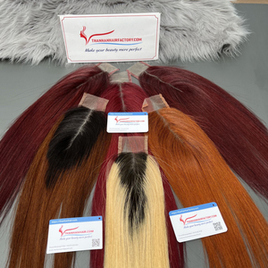 Dentelle vietnamienne fermeture extensions de cheveux raides Remy cheveux humains dentelle transparente lisse soyeuse en gros - Product Image 1