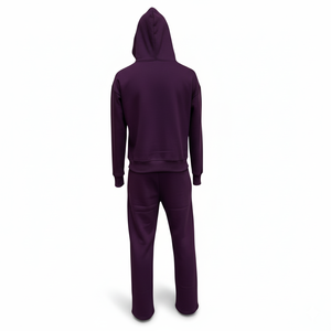 Conjunto de chándal personalizado de dos piezas con pantalones acampanados y sudadera con capucha para hombre - Product Image 4