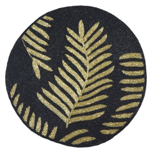 Set de table rond à motifs peints avec perles pour la décoration intérieure, la vaisselle, la table à manger, les fêtes et les mariages - Product Image 6