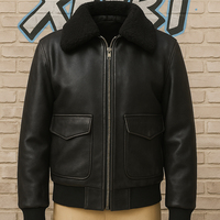 Blouson Aviateur Homme en Toile et Cuir à Capuche, Col Montant, Logo Frontal, Respirant, Anti-Plis, Séchage Rapide, Hiver, Style Urbain