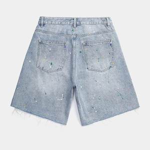Factory Price <b>Women</b> <b>Stretch</b> <b>Denim</b> <b>Shorts</b> Mid Waist Summer Casual Y2K Streetwear Belt Jeans Custom Logo - Product Image 2