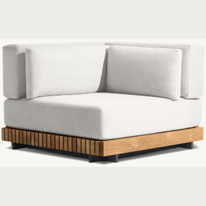 Muebles de sofá hechos de madera de teca con un estilo moderno y sencillo, aptos para uso en exteriores o interiores, resistentes y duraderos. - Product Image 2