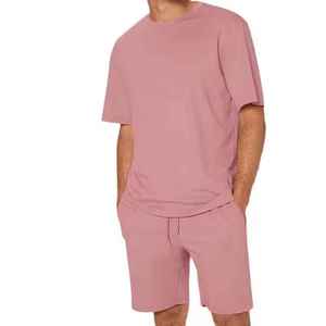 Conjunto Deportivo de Verano para Hombre de Dos Piezas: Camiseta de Manga Corta con Bordado Moderno y Pantalones Cortos Casuales de Punto de Secado Rápido - Product Image 2