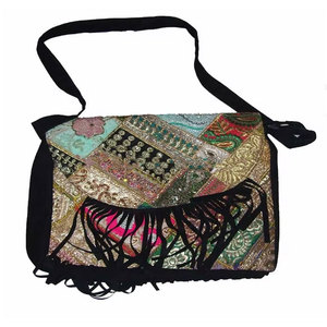 India Hobo <b>Beach</b> <b>Bag</b> for Women <b>Large</b> Boho Shoulder Tote <b>Bag</b> Handmade Ethnic Cotton Carryall Travel Shopping Summer Vacation - Product Image 3