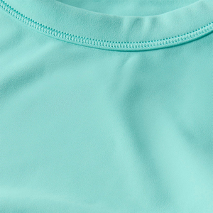 GRACE COLLECTION T-shirt vert en molleton polyester/coton pour femme, col rond, manches courtes, coupe décontractée, séchage rapide, coupe courte - Product Image 6