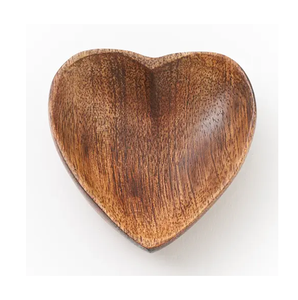 Manufacture <b>Heart</b> <b>Shape</b> Wooden Eco-Friendly Polished Classic Design Dough Bowl Decorative Item - Product Image 2