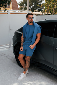 T-shirt pour homme 100% coton, design de logo personnalisé, qualité de luxe, col rond, coupe oversize, épaules tombantes, streetwear, t-shirt uni pour homme - Product Image 6